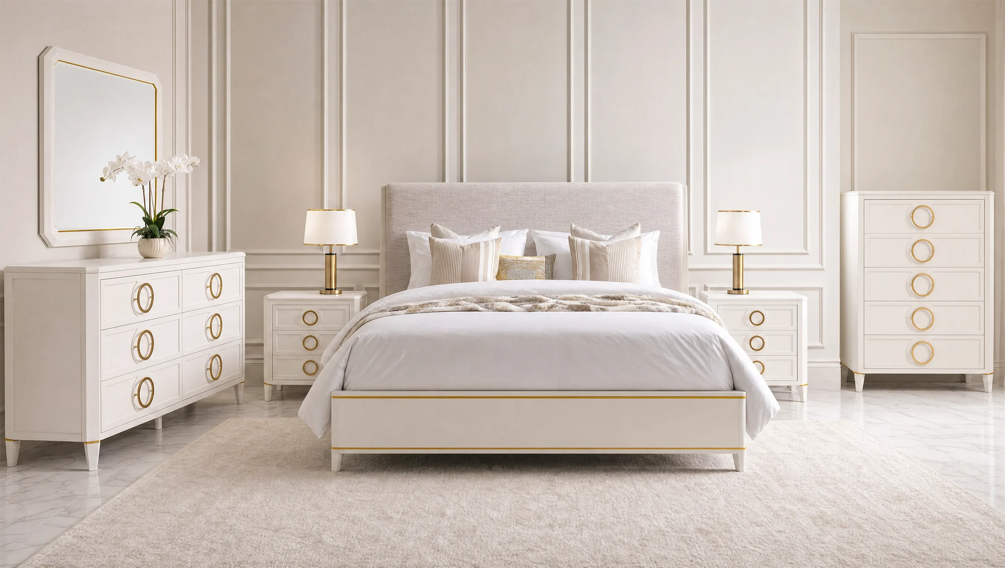White Glam with Gold