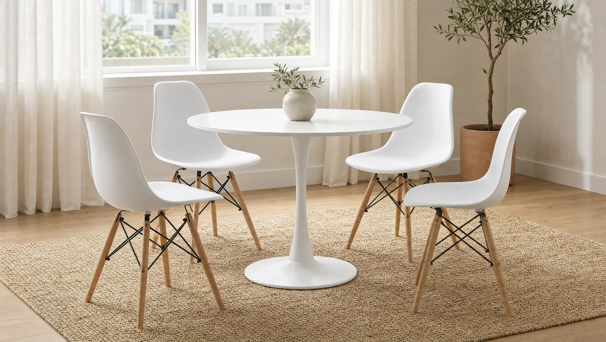 White Minimal — Round Table